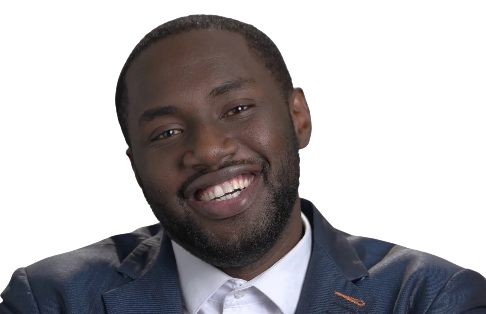 videoblocks-close-up-portrait-of-laughing-black-man-smiling-afro-american-man-in-white-isolated-back